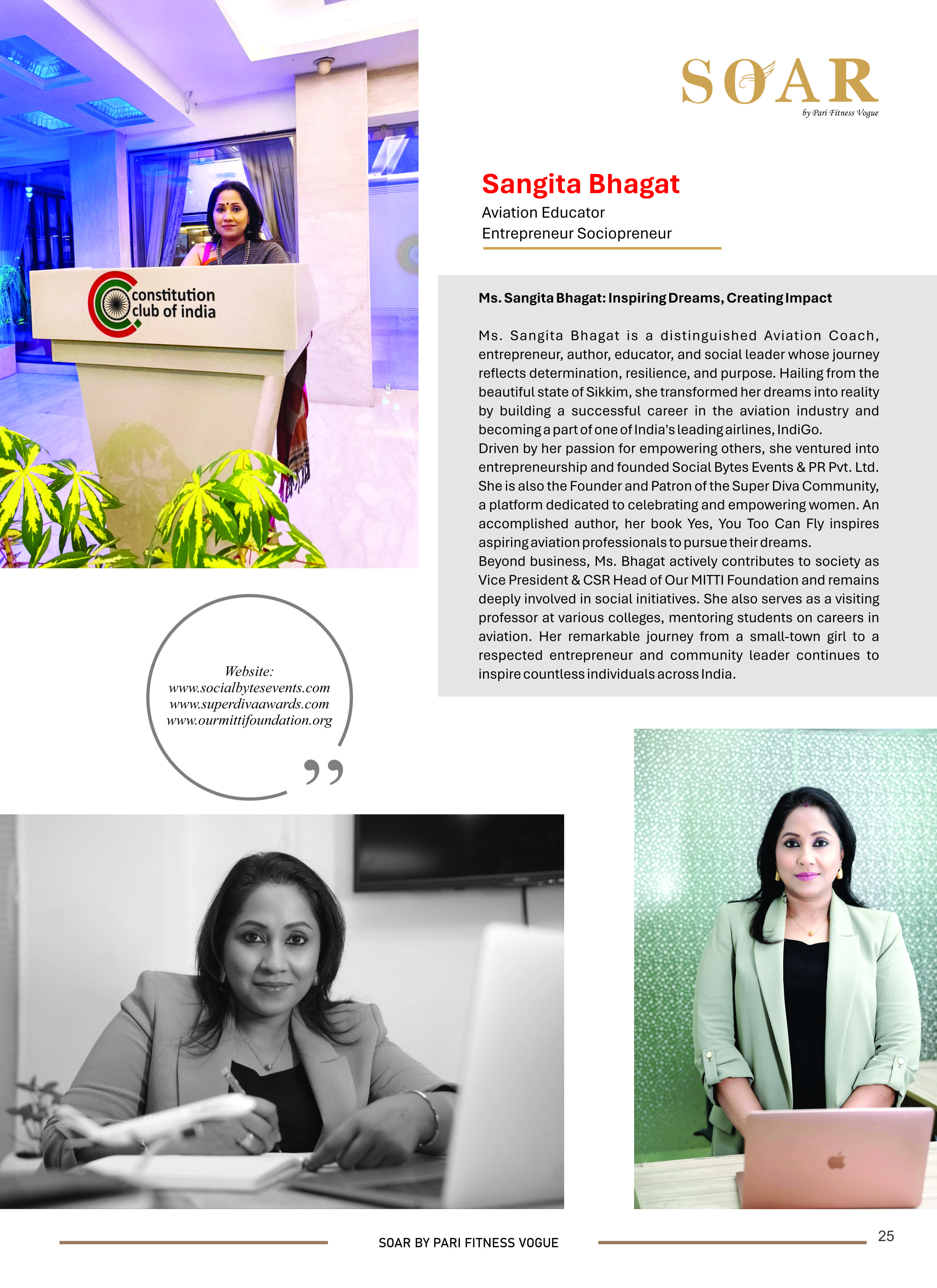 Page 22 - SOAR – Top 25 Leading Women Print Magazine / PDF Edition 2