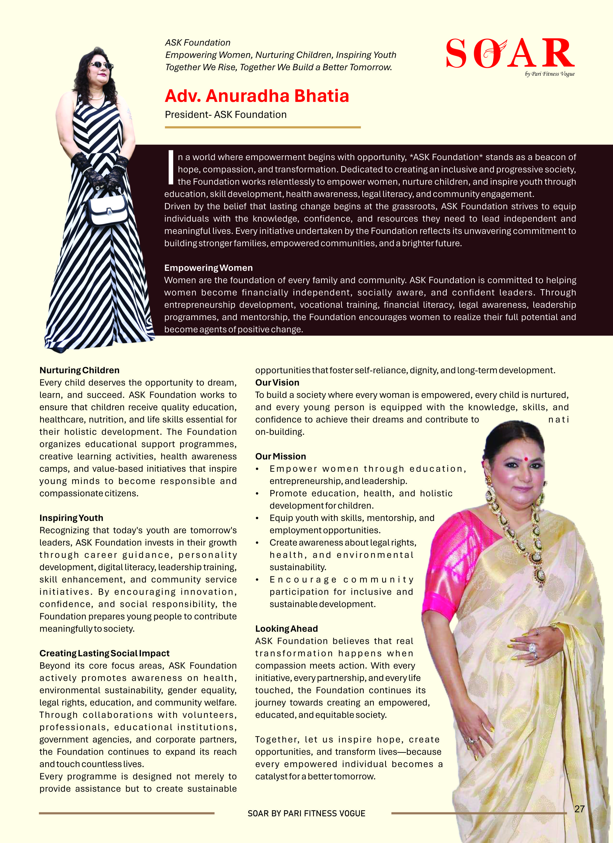 Page 26 - SOAR – Top 25 Leading Women Print Magazine / PDF Edition 2